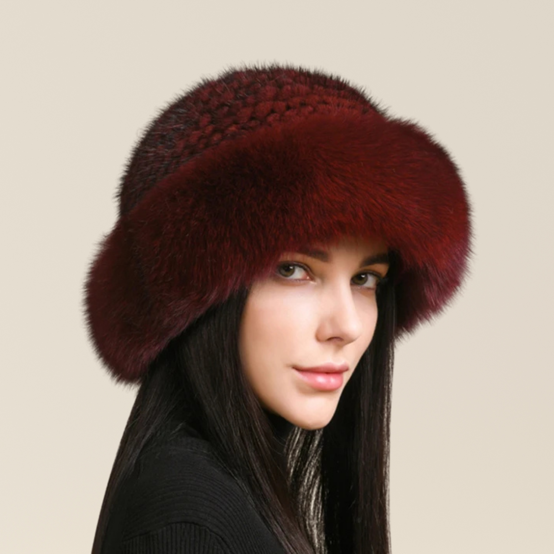 Natural Fur Hat (Beanie Style)