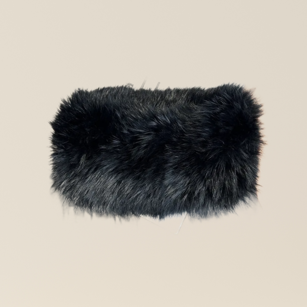 Natural Fur Collar & Headband