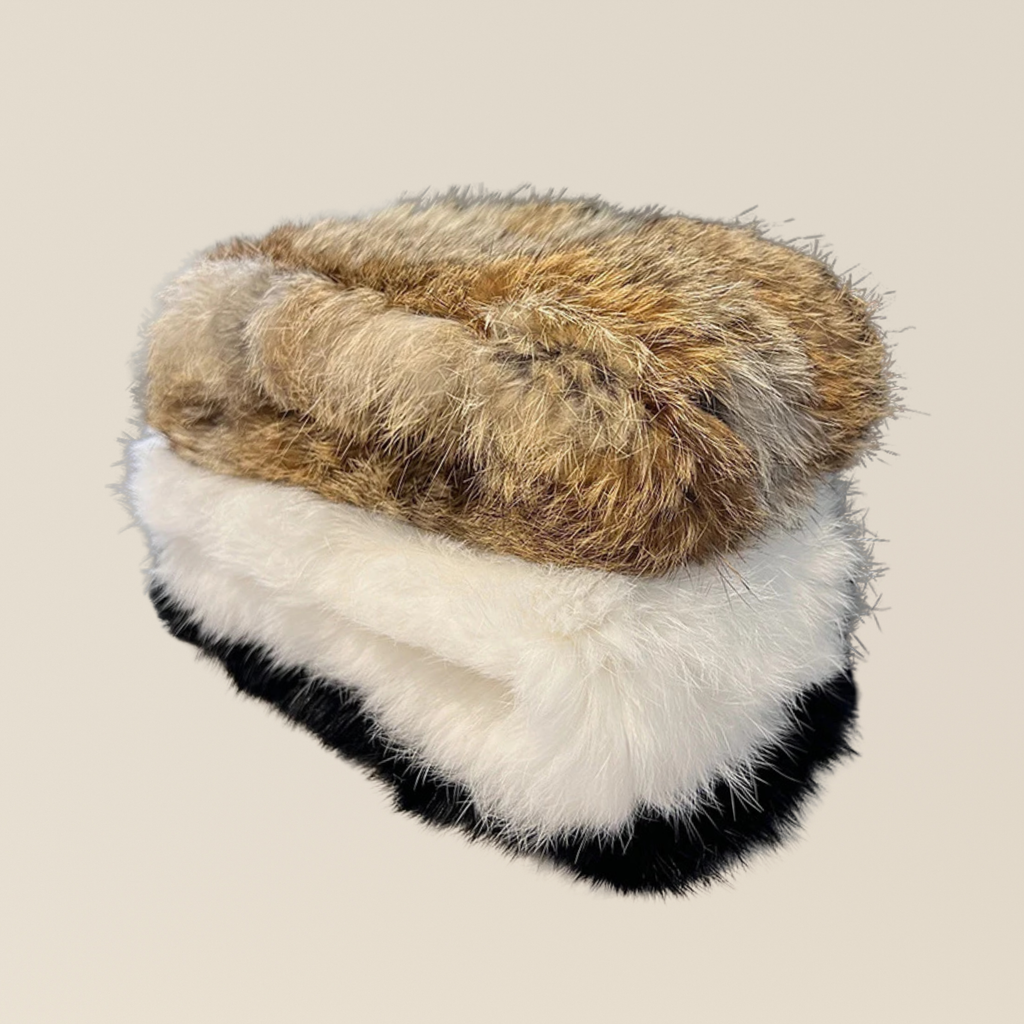 Natural Fur Collar & Headband
