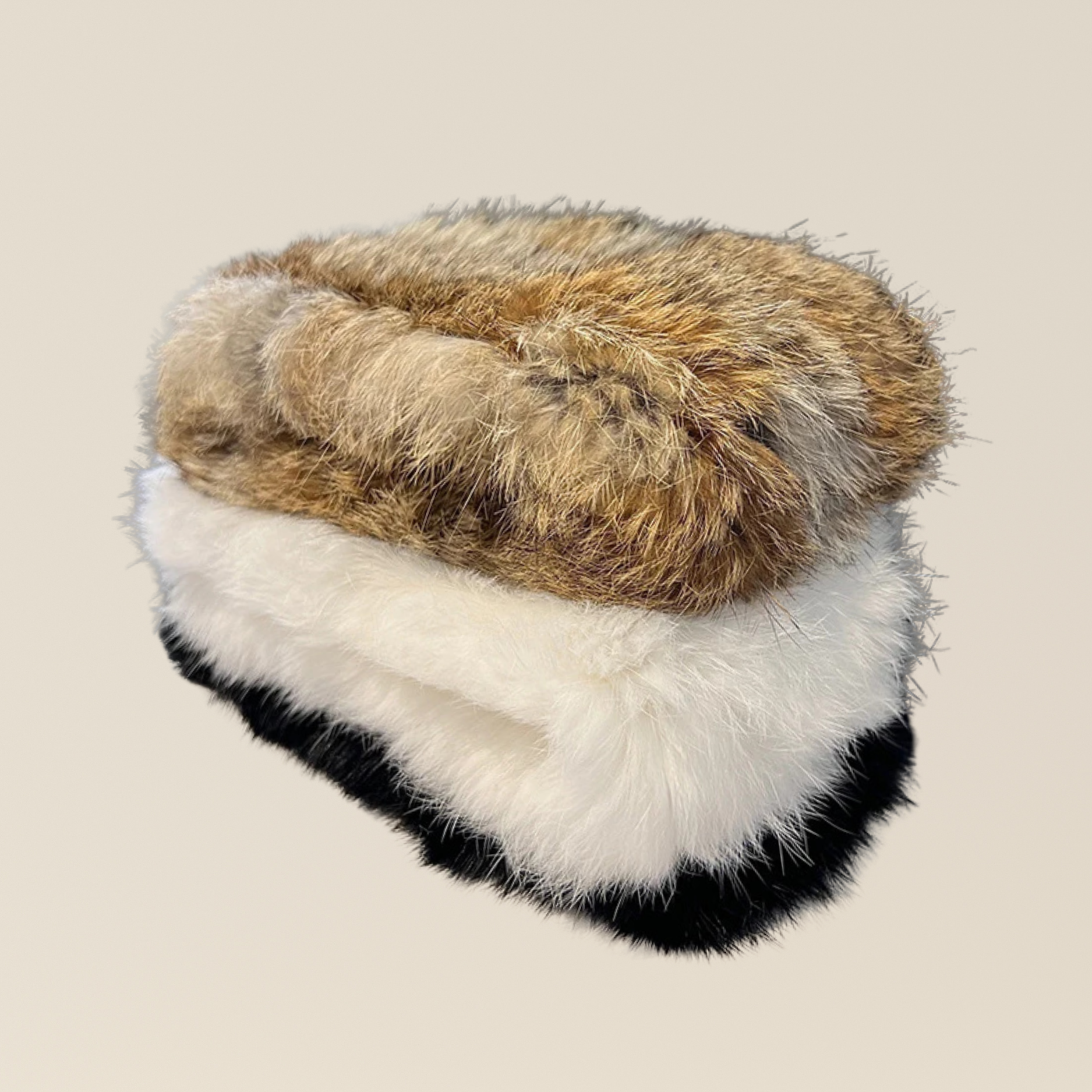 Natural Fur Collar & Headband
