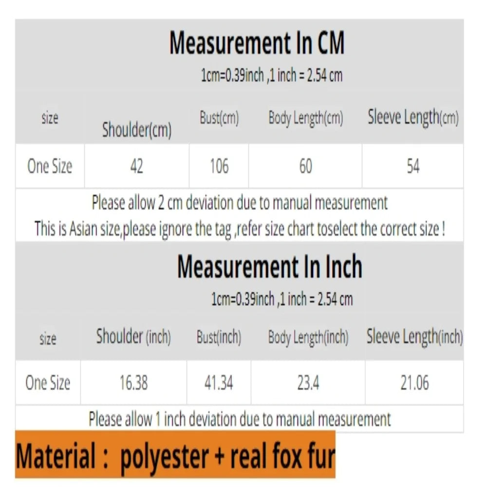 Natural Fox Fur Collar Hood Jacket