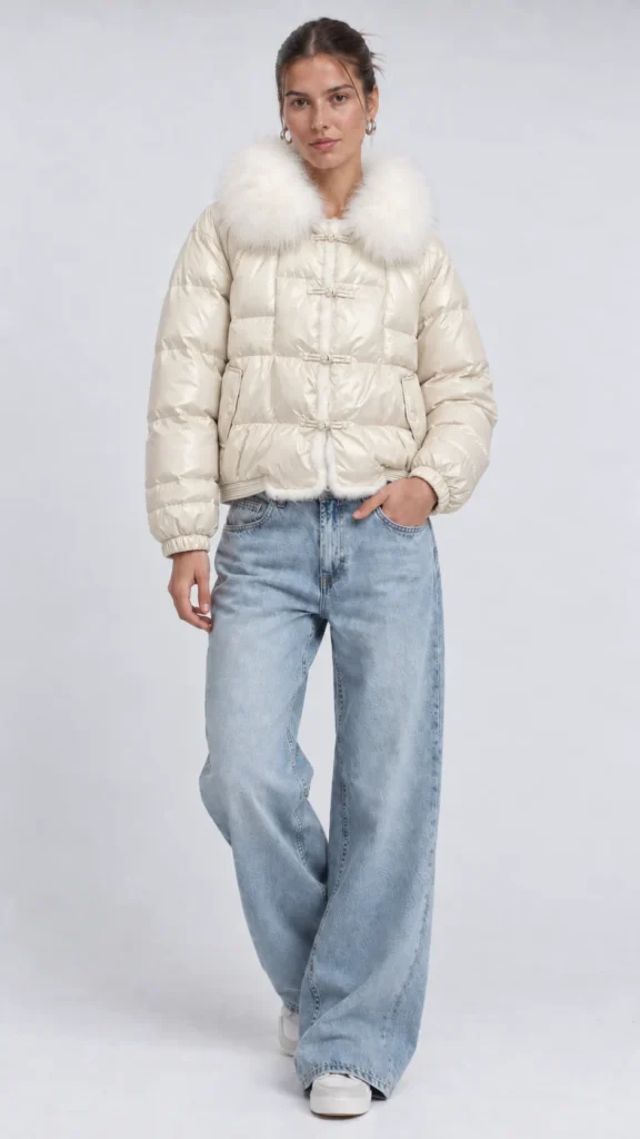 Nordlys Down Jacket in Ivory