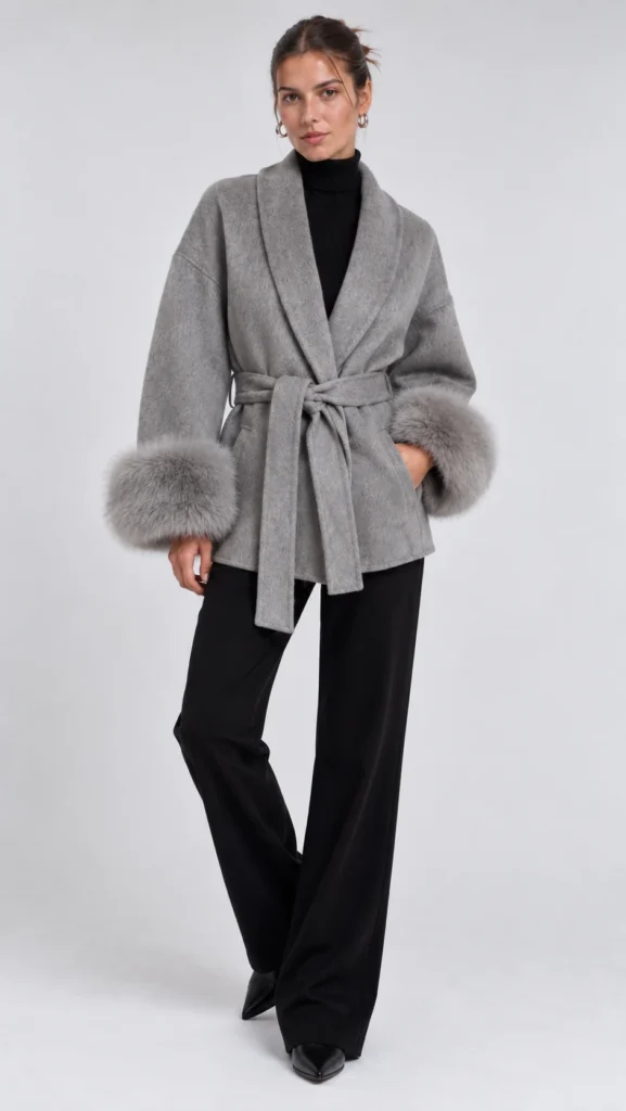 Tundra Wrap Jacket in Grey